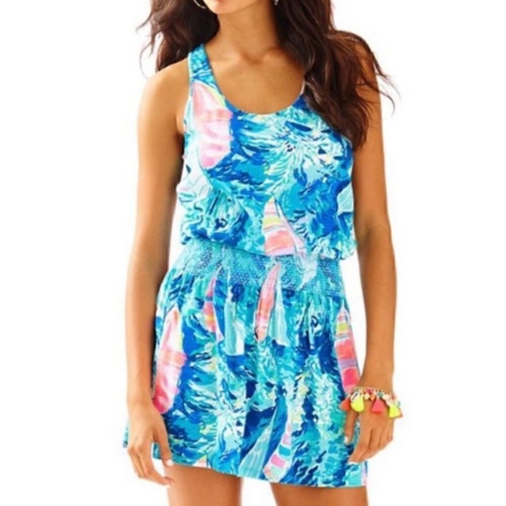NEW LILLY PULITZER Blue Tideline Dress